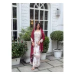 Silk Fabric Long Top and Plazo Set - Image 4