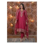 Embroidered Chinon Suit