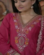 Embroidered Chinon Suit - Image 5