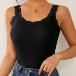 Floral Lace Trim Tank Top - Image 5