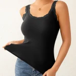 Floral Lace Trim Tank Top - Image 3