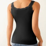 Floral Lace Trim Tank Top - Image 4